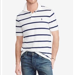 Ralph Lauren Classic Polo White & Navy Shirt